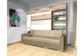 Шкаф-кровать с диваном Каролина в Твери - tver.katalogmebeli.com | фото 4