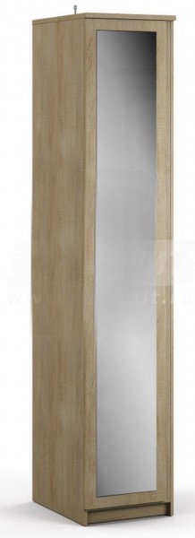 Веста СБ-2260 Шкаф 1 дверный с зеркалом Дуб Сонома в Твери - tver.katalogmebeli.com | фото