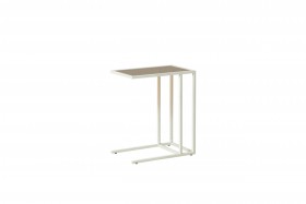 Стол приставной Скандик 42.24 (со стеклом) (металл: белый) в Твери - tver.katalogmebeli.com | фото